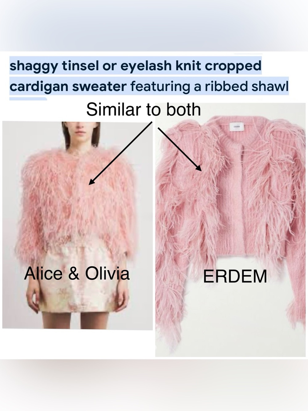 Like 🆕 Feather & tinsel textured Cropped pink Cardigan Jacket excellent conditio - Picture 2 of 12